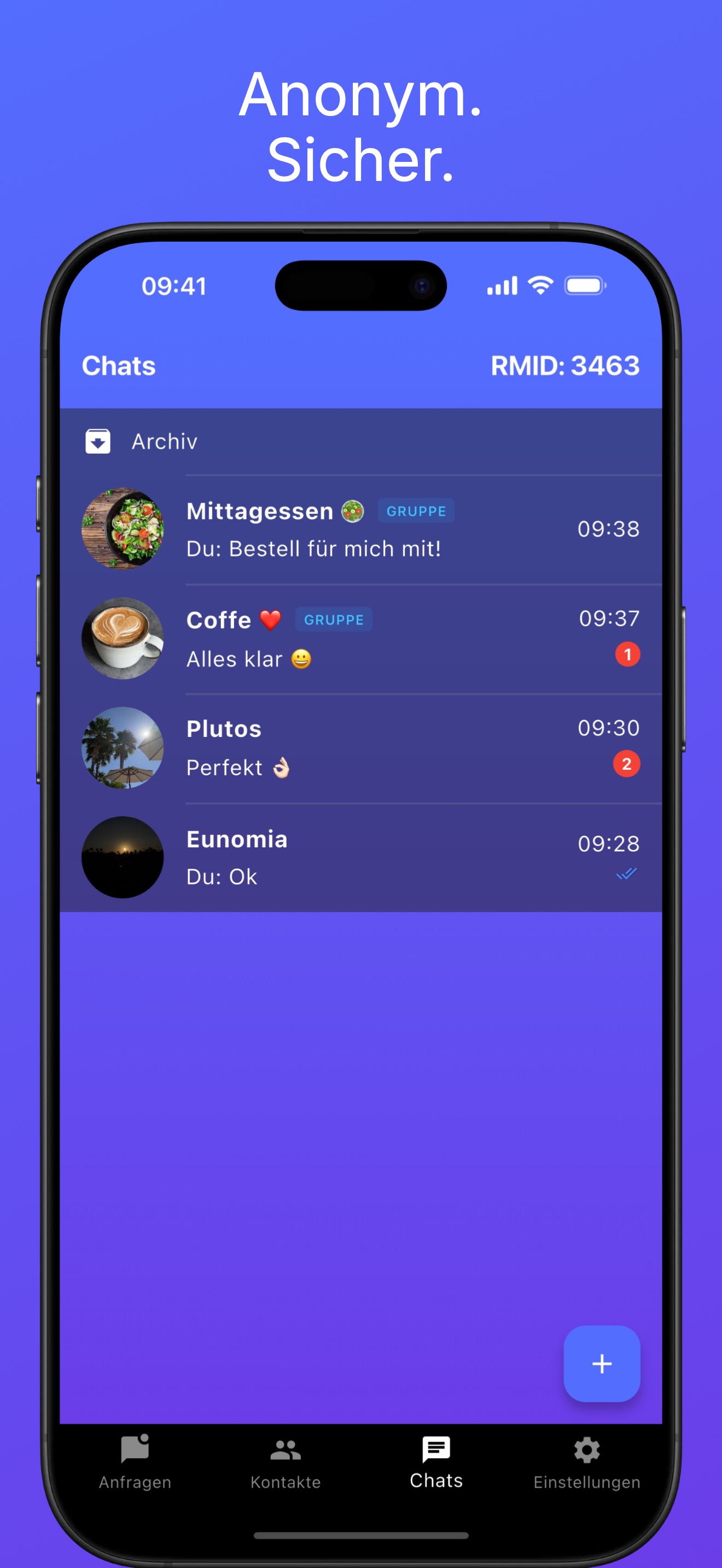 Chat-Übersicht Screenshot
